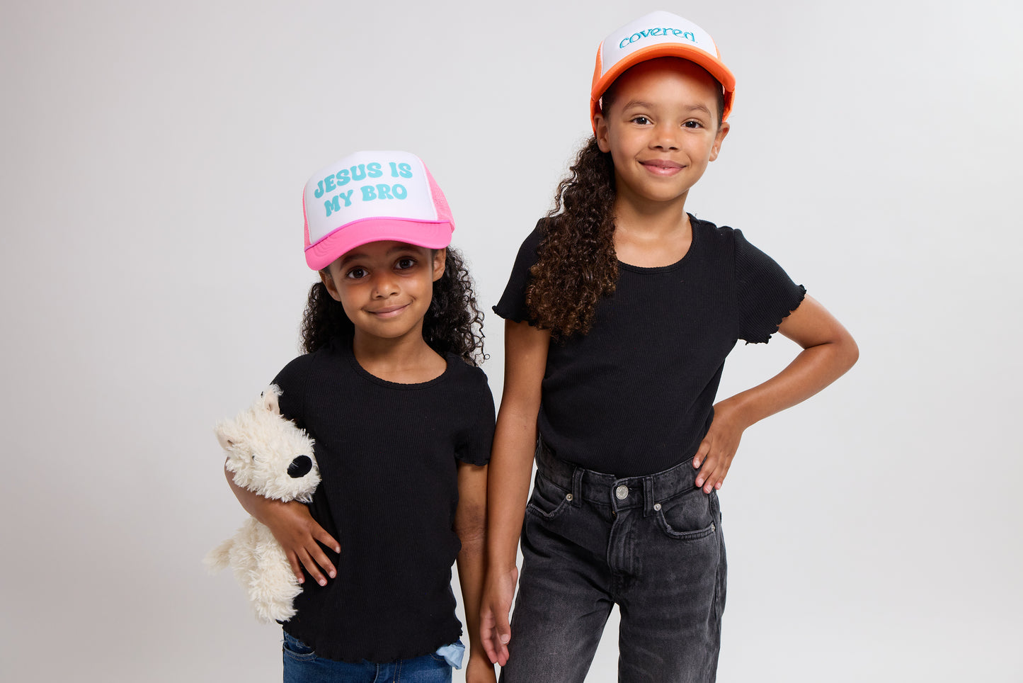 THE TESTIMONY TRUCKER YOUTH - NEON ORANGE & TURQUOISE