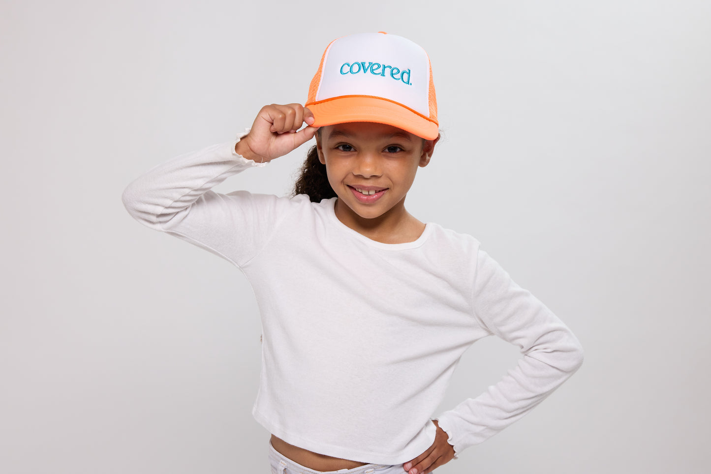 THE TESTIMONY TRUCKER YOUTH - NEON ORANGE & TURQUOISE