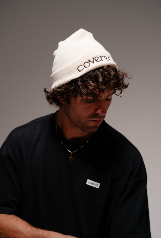 COVERED BEANIE - IVORY